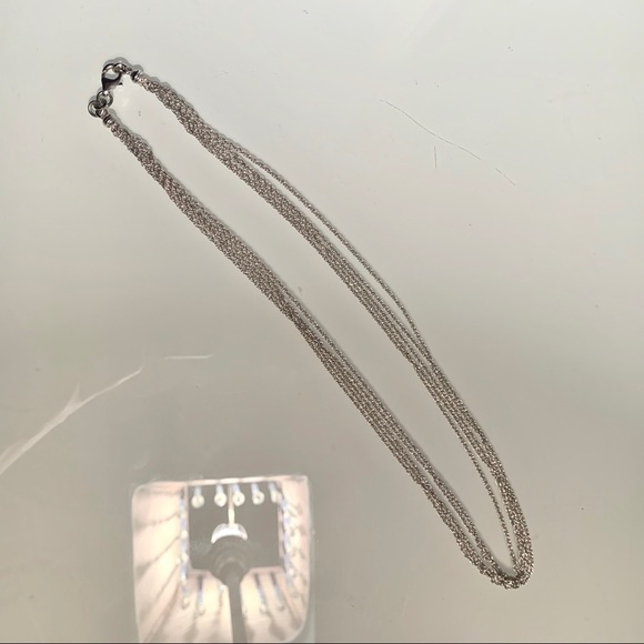 17” Stamped 925 Sterling Silver 5 Chain Necklace - Picture 2 of 5